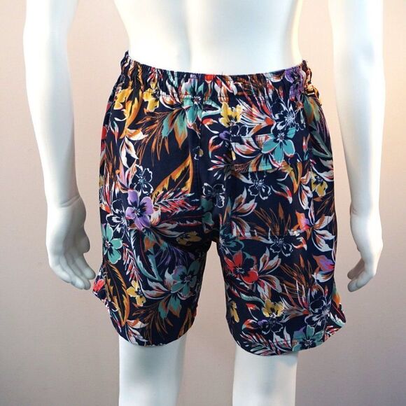 MBX Premium Goods Mens Swim Trunks Floral Flex Fit Elastic Waist Drawstring Sz L - Picture 4 of 7